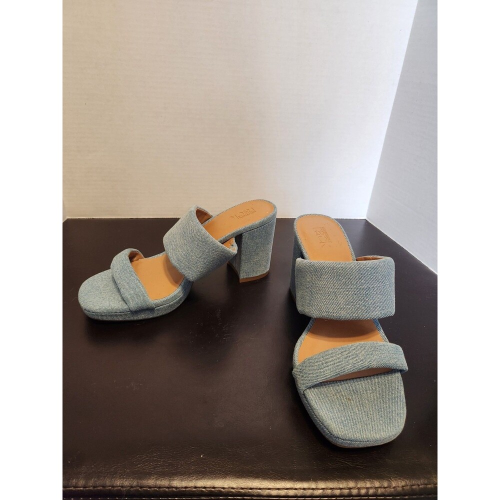 NORDSTROM Annella Platform Sandal in Blue Denim Size 7.5